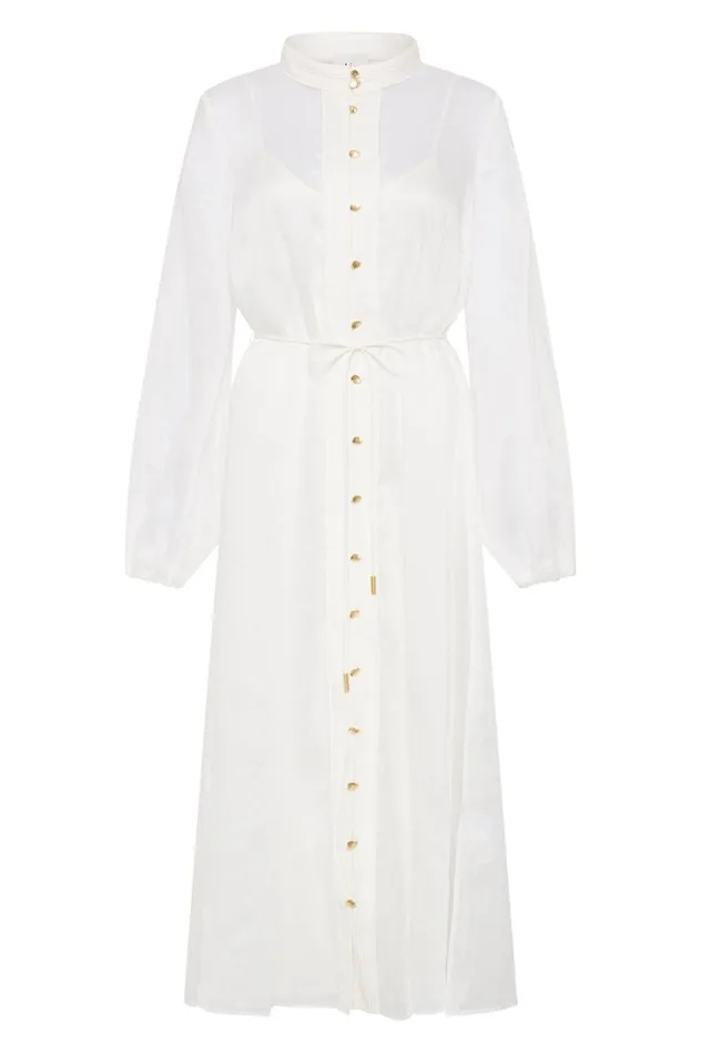 Abbey Maxi Dress Ivory Women Aje Dresses Abbey Maxi Dress Ivory Women Aje Dresses