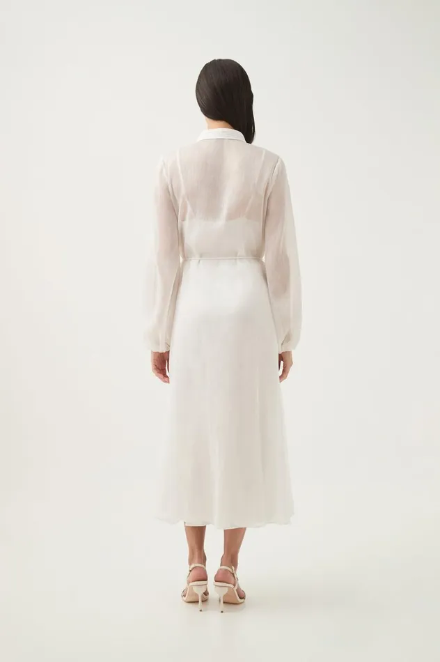 Abbey Maxi Dress Ivory Women Aje Dresses Abbey Maxi Dress Ivory Women Aje Dresses