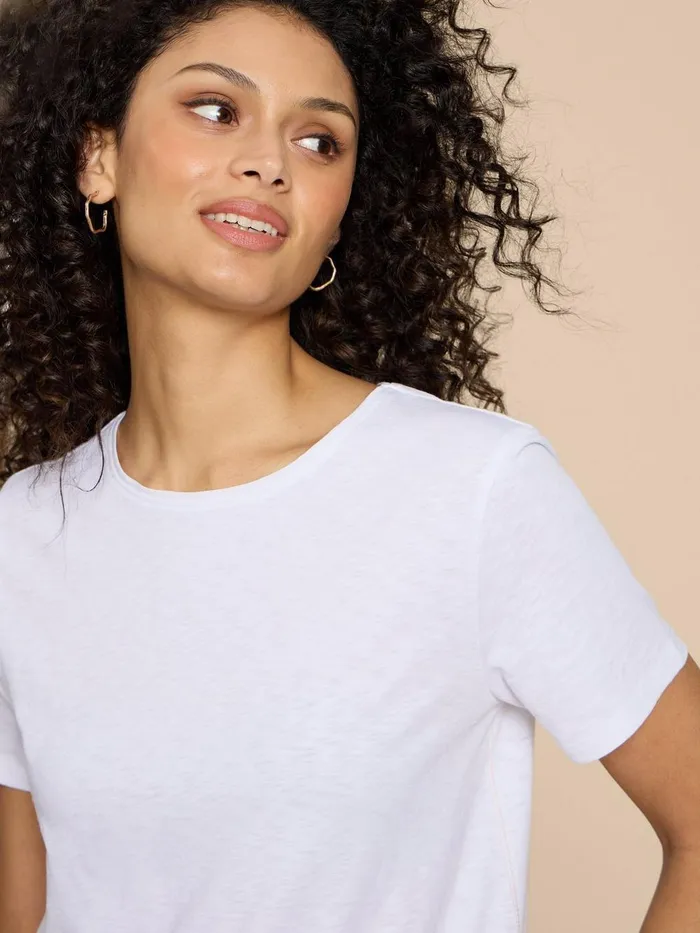 ABBIE TEE Brilliant White Women White Stuff Shirts and Blouses ABBIE TEE Brilliant White Women White Stuff Shirts and Blouses