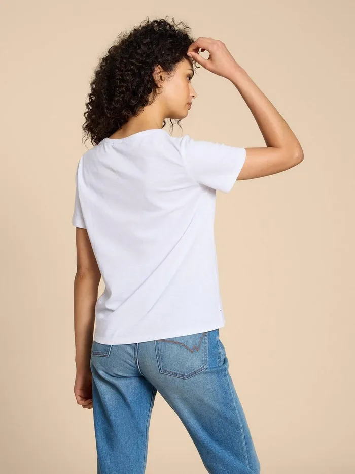 ABBIE TEE Brilliant White Women White Stuff Shirts and Blouses ABBIE TEE Brilliant White Women White Stuff Shirts and Blouses