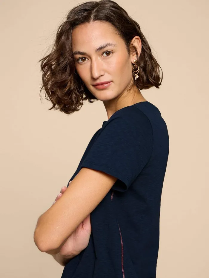 ABBIE TEE Dark Navy Women White Stuff Shirts and Blouses ABBIE TEE Dark Navy Women White Stuff Shirts and Blouses