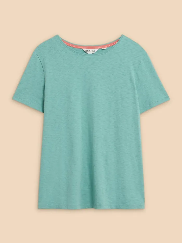 ABBIE TEE Mid Teal Women White Stuff Tops and Tees ABBIE TEE Mid Teal Women White Stuff Tops and Tees