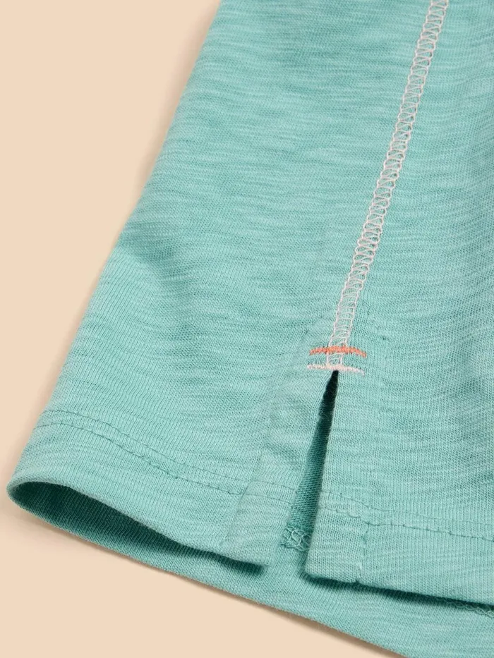ABBIE TEE Mid Teal Women White Stuff Tops and Tees ABBIE TEE Mid Teal Women White Stuff Tops and Tees
