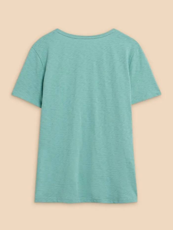 ABBIE TEE Mid Teal Women White Stuff Tops and Tees ABBIE TEE Mid Teal Women White Stuff Tops and Tees