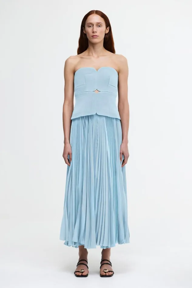 Acler Dresses Avonlea Midi Dress Celeste Blue 8211 Women