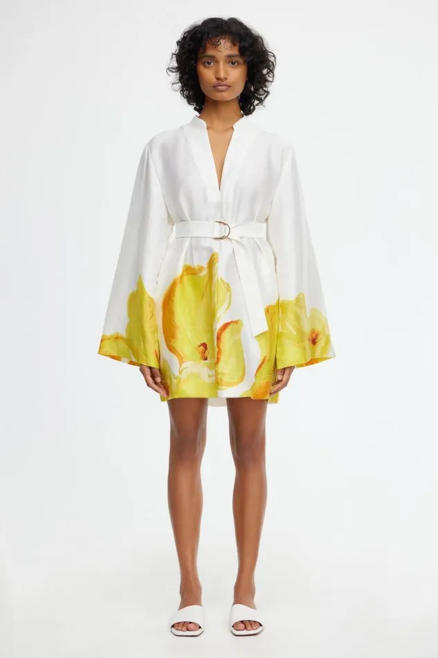 Acler Dresses Doveford Mini Dress Ivory Calla Lily 8211 Women