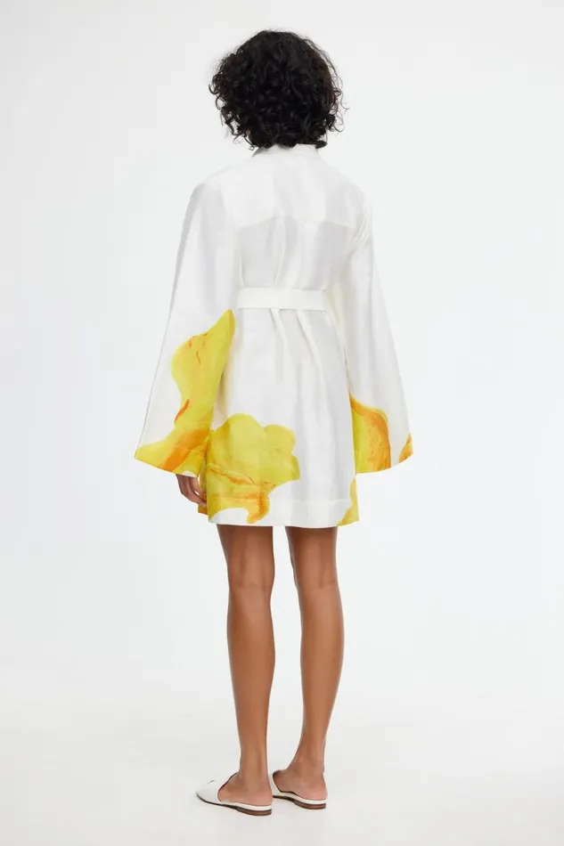 Acler Dresses Doveford Mini Dress Ivory Calla Lily 8211 Women