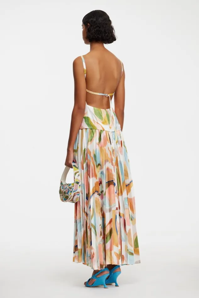 Acler Dresses Leasgill Midi Dress Cubist Canyon 8211 Women