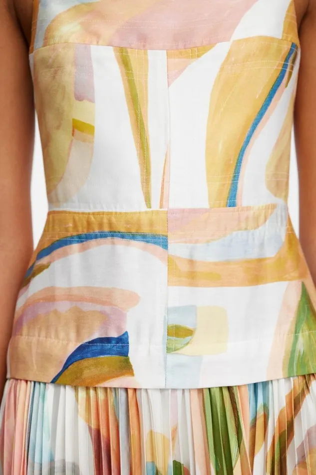 Acler Dresses Leasgill Midi Dress Cubist Canyon 8211 Women