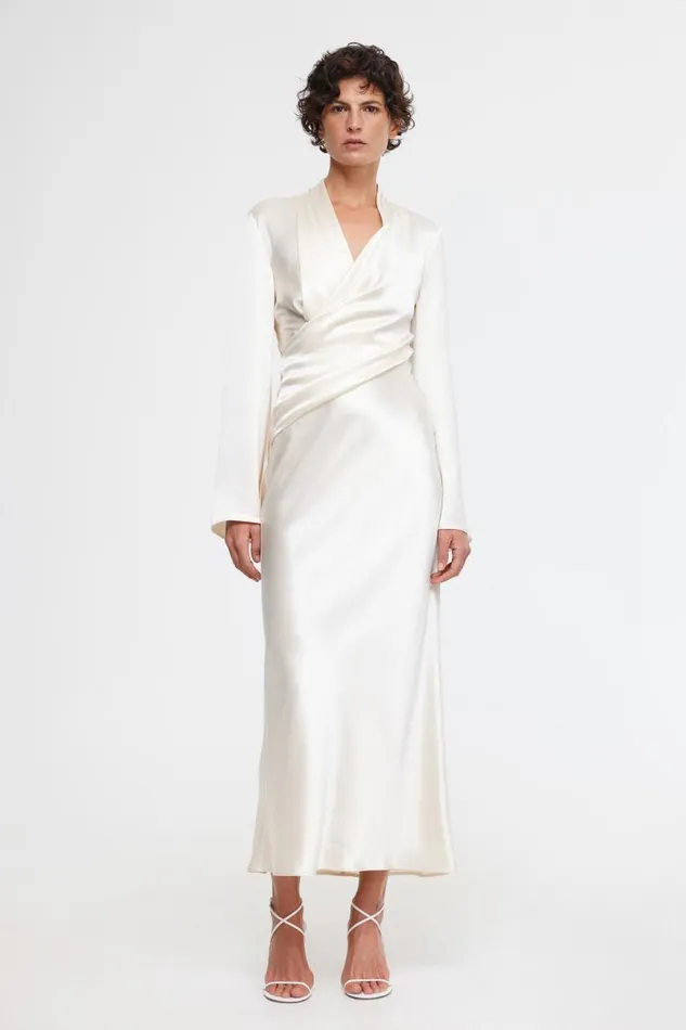 Acler Dresses Piccadilly Midi Dress Cream 8211 Women