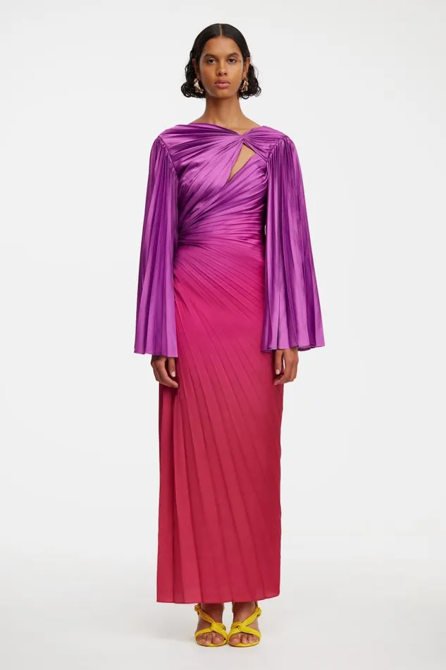 Acler Dresses Tillington Midi Dress Raspberry Ombre 8211 Women