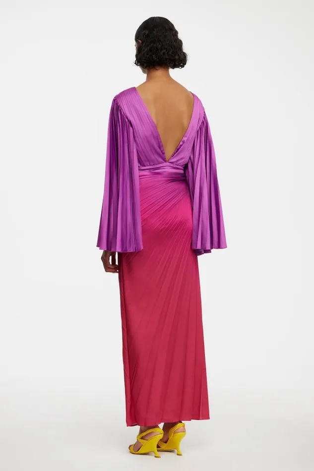 Acler Dresses Tillington Midi Dress Raspberry Ombre 8211 Women