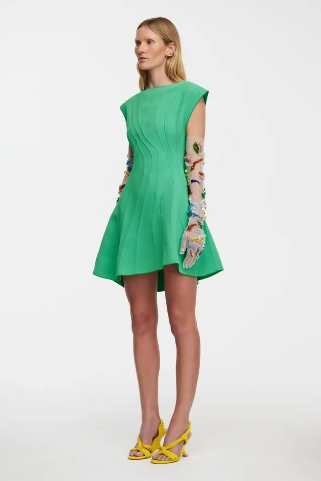 Acler Dresses Treven Mini Dress Clover 8211 Women