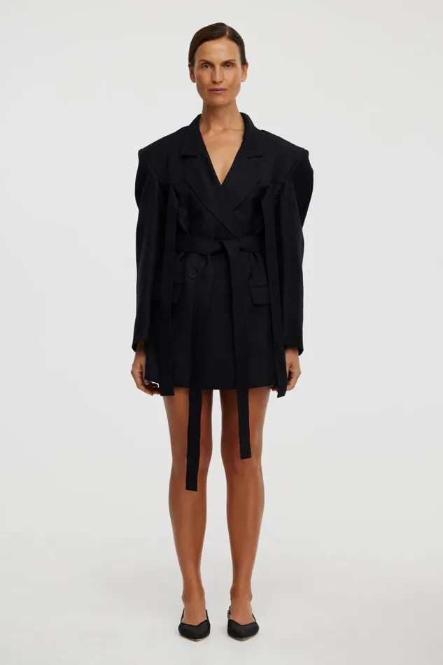 Acler Outerwear Gennon Blazer Dress Black 8211 Women