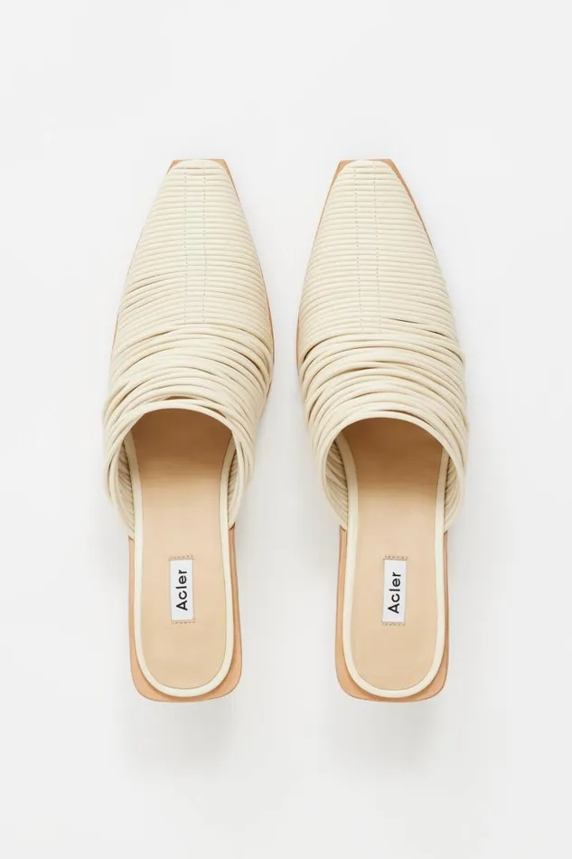 Acler Shoes Grasshill Mule Vanilla 8211 Women Acler Shoes Grasshill Mule Vanilla 8211 Women