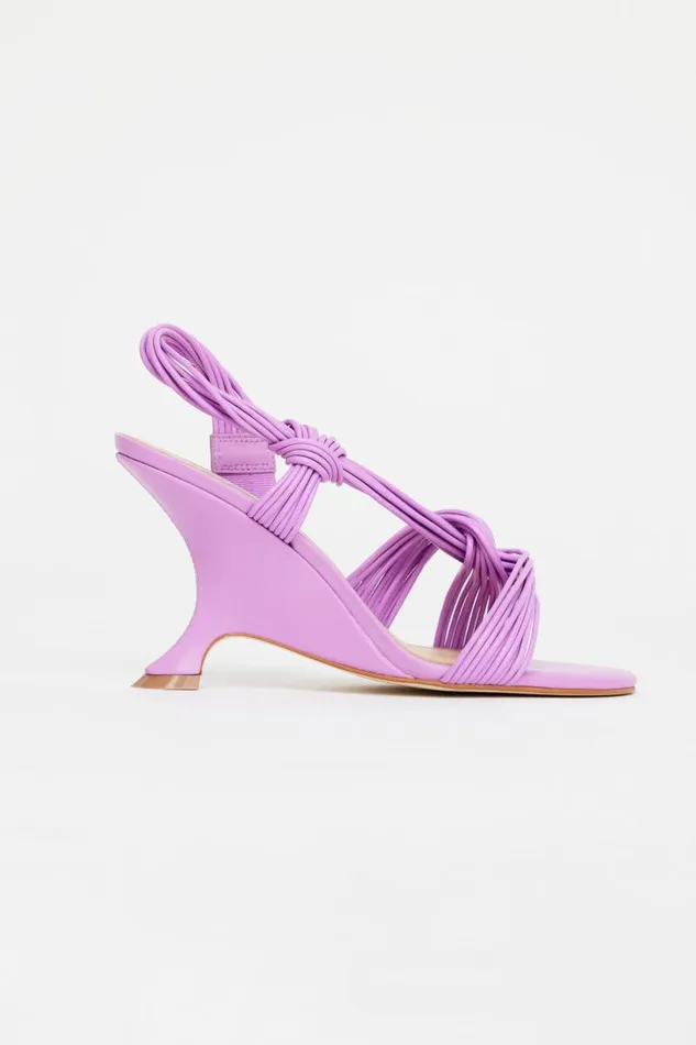 Acler Shoes Iverly Knot Wedge Mulberry 8211 Women
