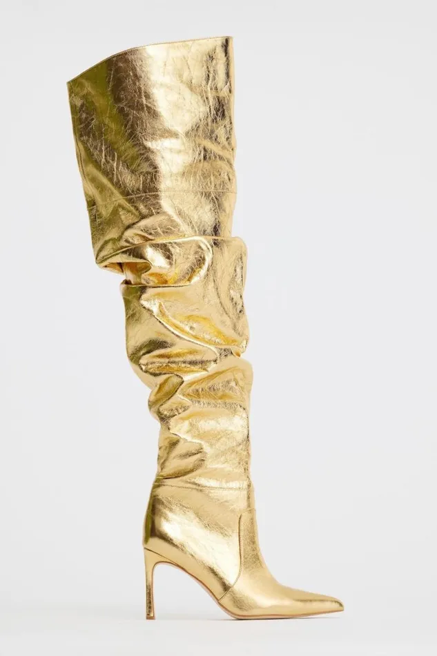 Acler Shoes Las Palmas Boot Gold 8211 Women