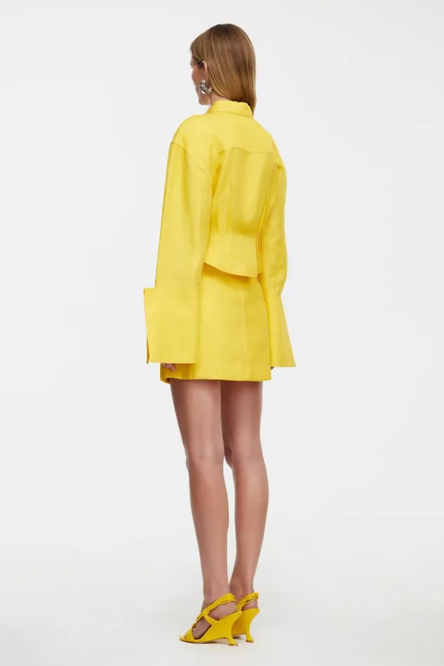 Acler Skirts Gardie Mini Skirt Citrine Yellow 8211 Women