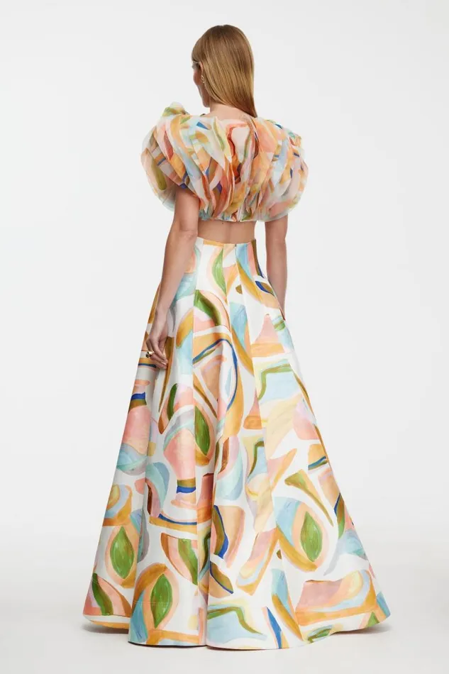 Acler Skirts Warburton Maxi Skirt Cubist Canyon 8211 Women