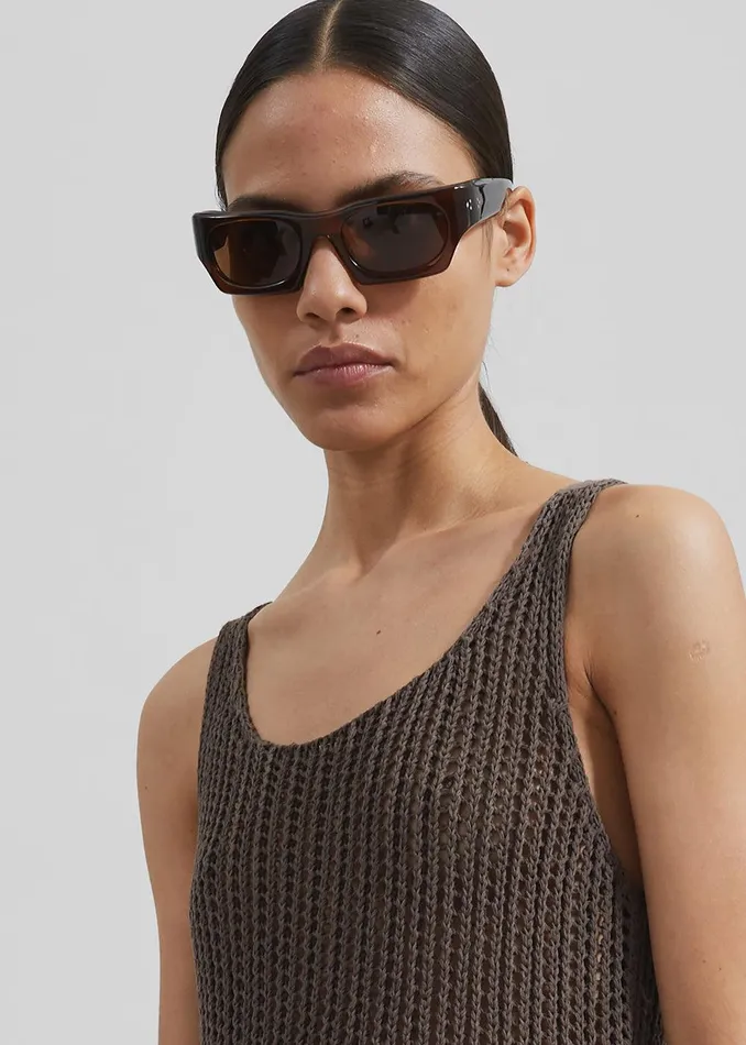 Adrienna Crochet Maxi Dress 8211 Brown Women The Frankie Shop Clothing
