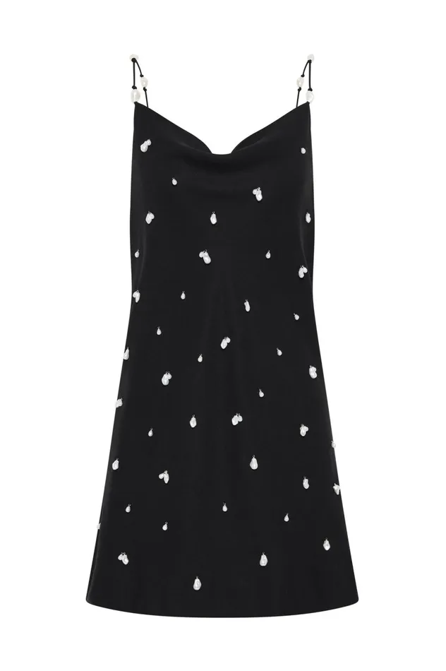Akoya Mini Dress Black Women Aje Dresses Akoya Mini Dress Black Women Aje Dresses