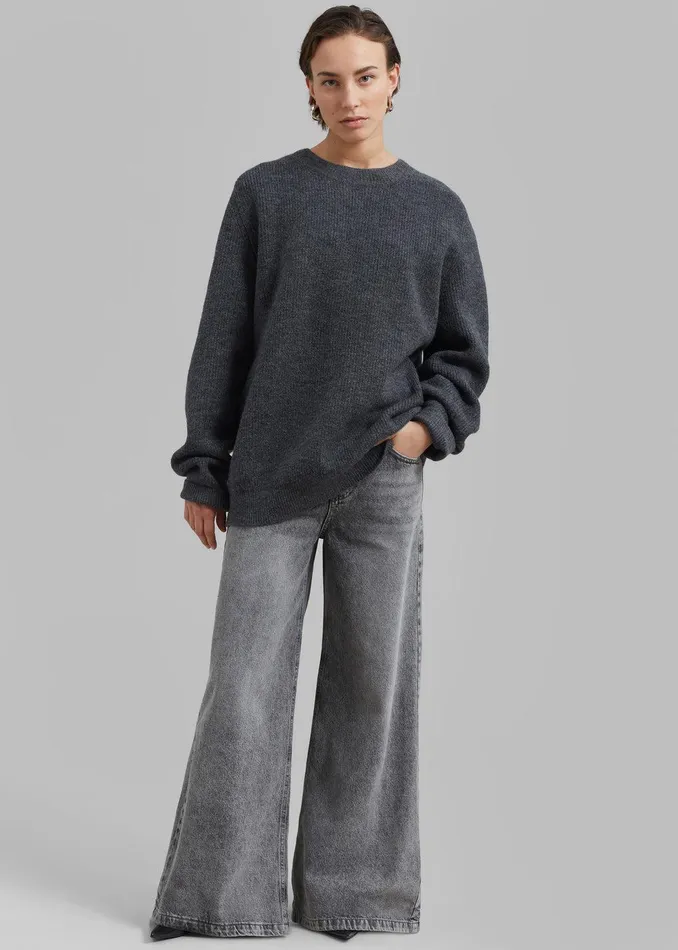 Alani Wide Leg Jeans 8211 Black Wash Women The Frankie Shop Clothing