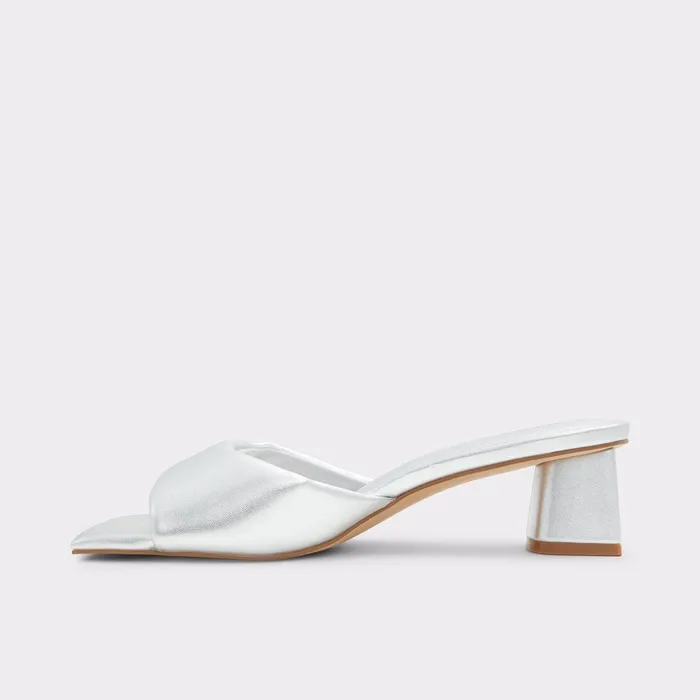 ALDO Block Heels Women Aneka Silver
