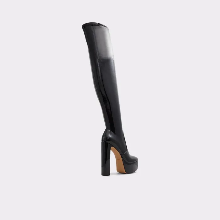 ALDO Boots Women Astelawan Black Synthetic Patent
