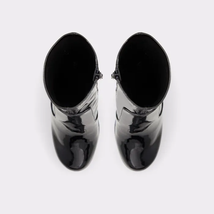 ALDO Boots Women Brejar Black Synthetic Patent