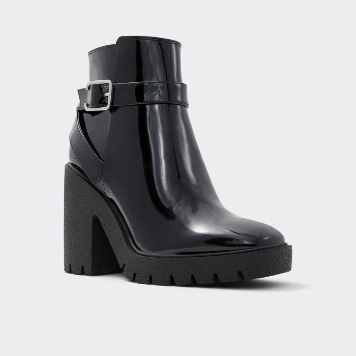 ALDO Boots Women Larah Black Synthetic Patent