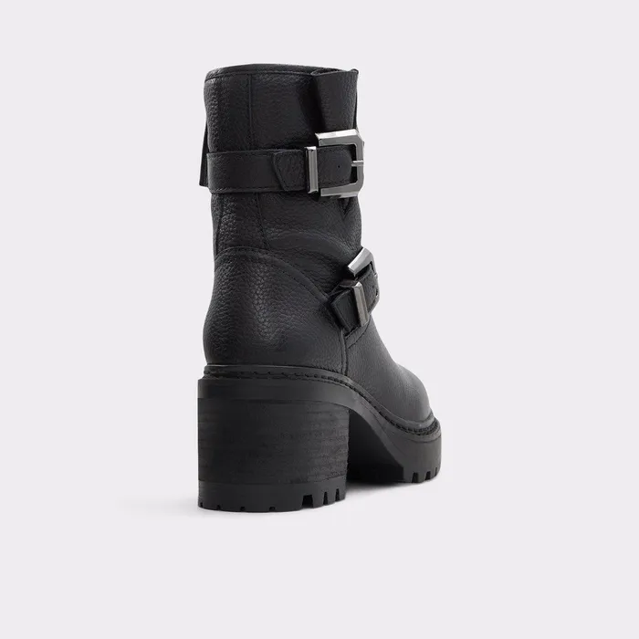 ALDO Boots Women Palomina Black Leather Pebble
