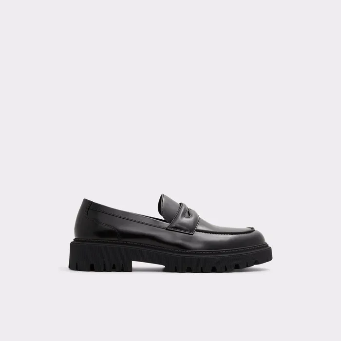 ALDO Dress Shoes Men Bigthink Black Leather Smooth
