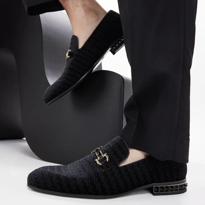 ALDO Dress Shoes Men Bowtie Black Textile Velvet