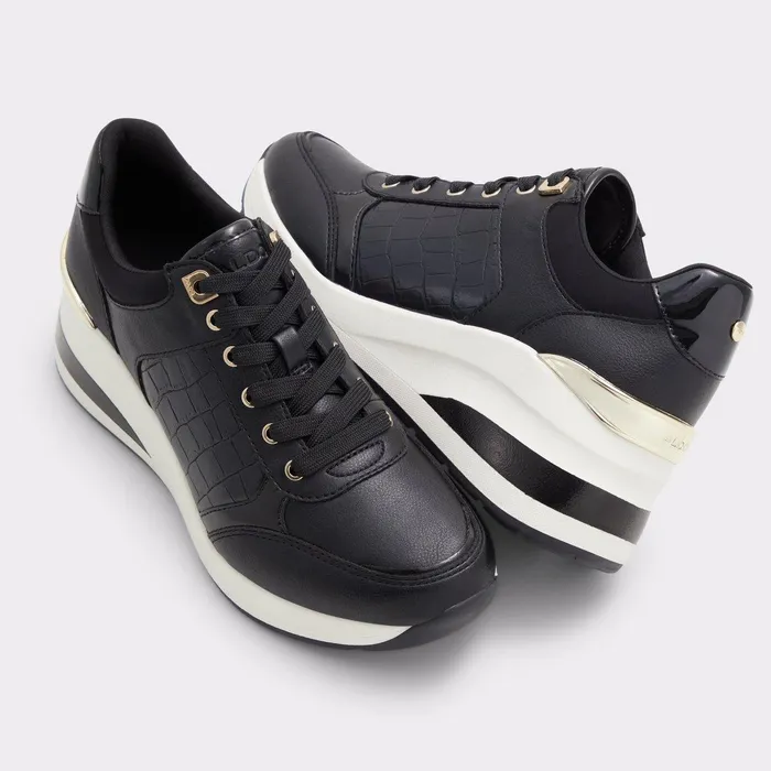 ALDO Sneakers Women Iconistep Black Synthetic Quilted