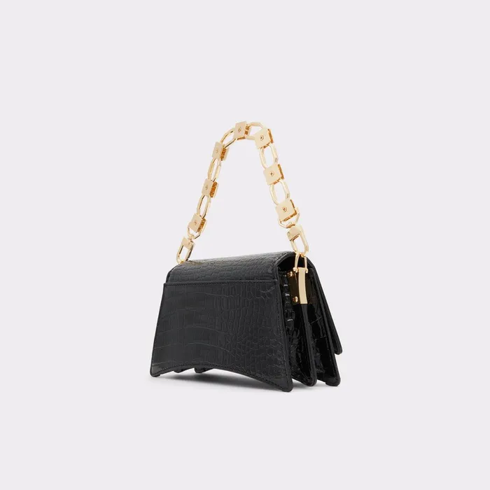 ALDO Top Handle Bags Women Kaziax Black Synthetic Croco ALDO Top Handle Bags Women Kaziax Black Synthetic Croco