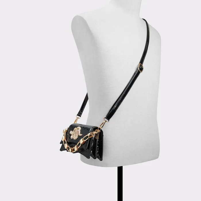 ALDO Top Handle Bags Women Kaziax Black Synthetic Croco ALDO Top Handle Bags Women Kaziax Black Synthetic Croco