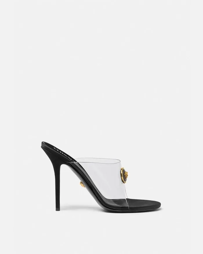 Alia Transparent Mules 110 Mm Black Women Versace Alia