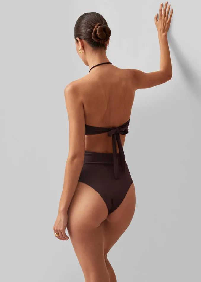 Alohas Neptune Bikini Top 8211 Brown Women The Frankie Shop Clothing
