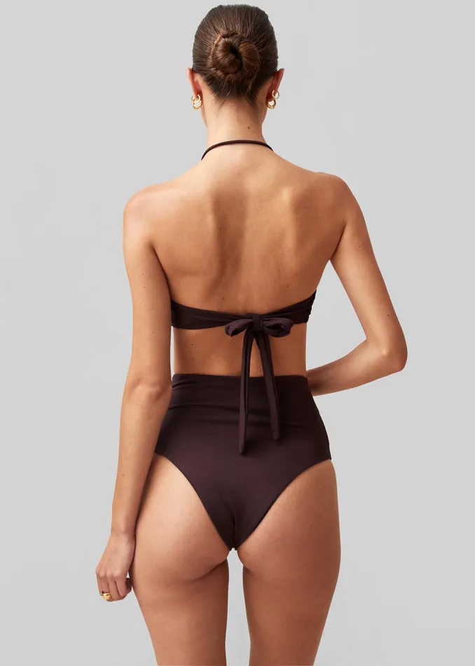 Alohas Neptune Bikini Top 8211 Brown Women The Frankie Shop Clothing