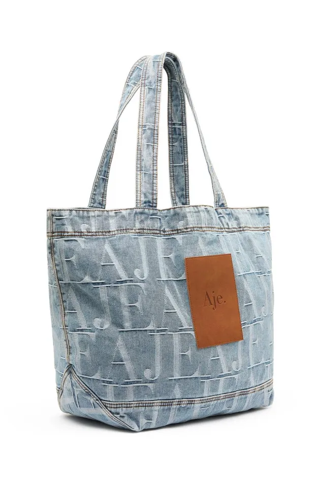 Anele Denim Tote Coastal Logo Wash Women Aje Denim Anele Denim Tote Coastal Logo Wash Women Aje Denim