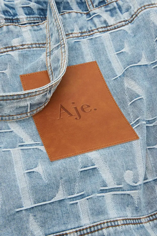 Anele Denim Tote Coastal Logo Wash Women Aje Denim Anele Denim Tote Coastal Logo Wash Women Aje Denim