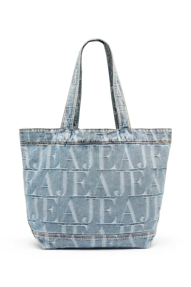 Anele Denim Tote Coastal Logo Wash Women Aje Denim Anele Denim Tote Coastal Logo Wash Women Aje Denim
