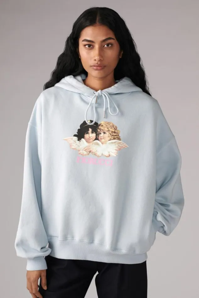 Angels Hoodie Blue Blue Women Fiorucci