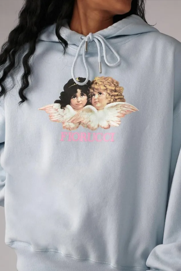 Angels Hoodie Blue Blue Women Fiorucci