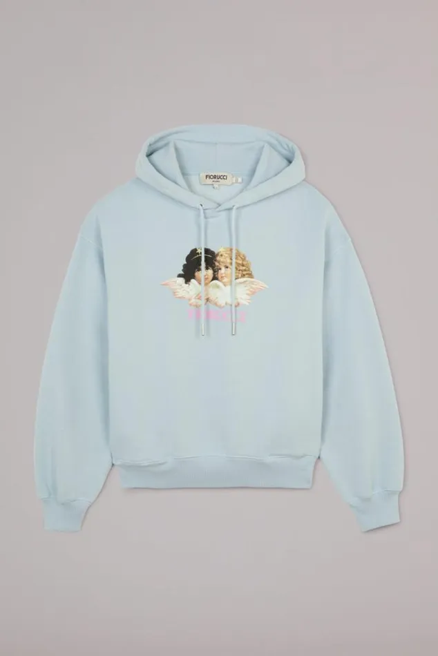 Angels Hoodie Blue Blue Women Fiorucci