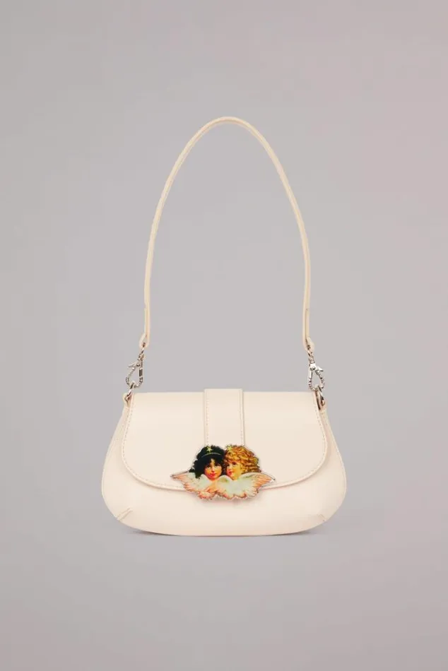 Angels Plaque Shoulder Bag Cream Os Accessories Fiorucci