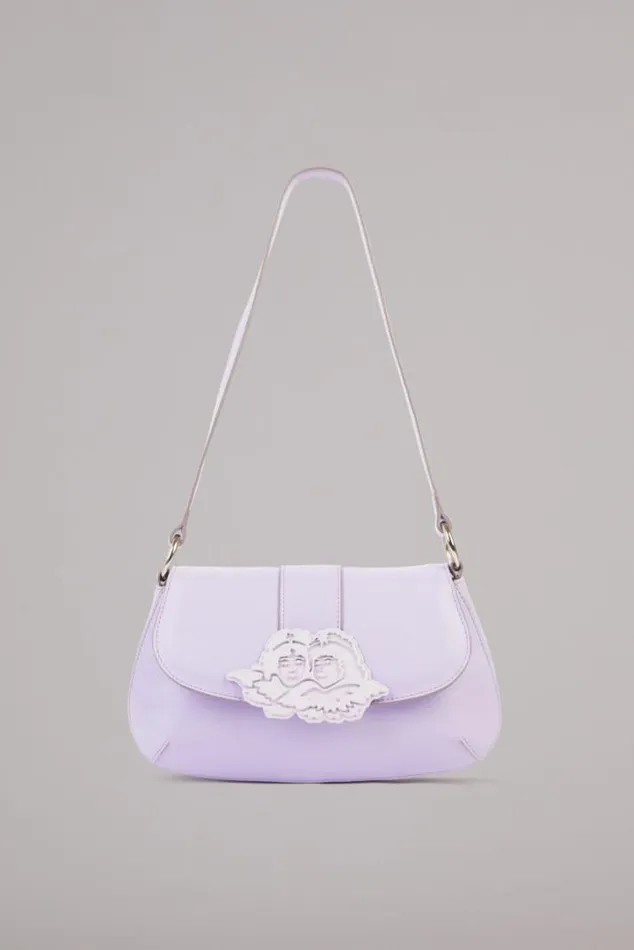 Angels Plaque Shoulder Bag Lilac Lilac Accessories Fiorucci