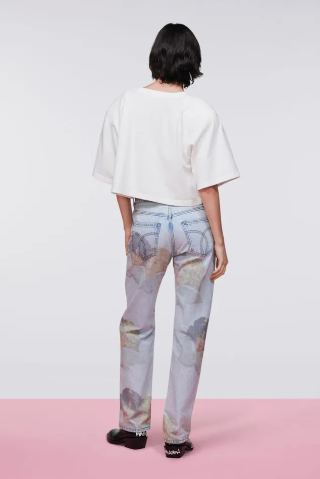 Angels Straight Fit Jeans Mid Blue Mid Blue Women Fiorucci Angels Straight Fit Jeans Mid Blue Mid Blue Women Fiorucci