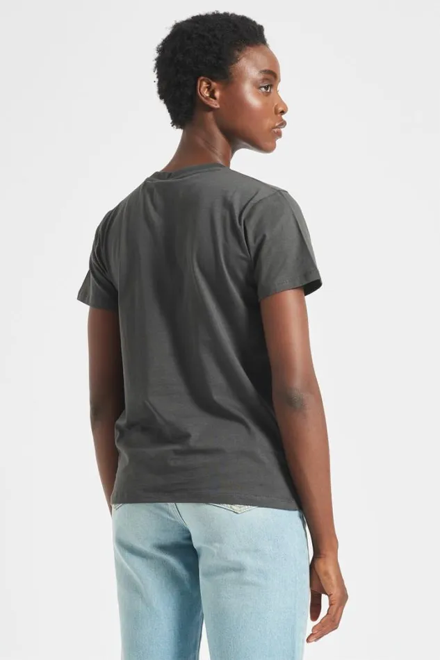 Angels TShirt Dark Grey Charcoal Grey Women Fiorucci Angels TShirt Dark Grey Charcoal Grey Women Fiorucci
