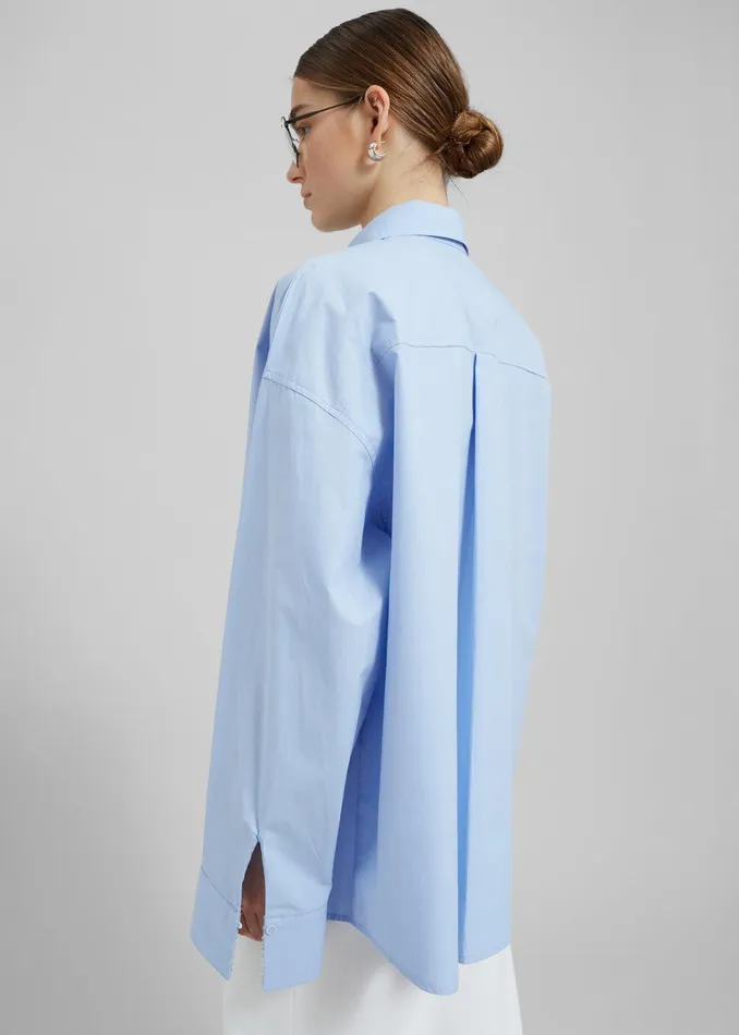 Aniston Button Up Shirt 8211 Sky Women The Frankie Shop Clothing